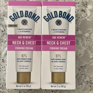 2 Gold Bond Age Renew Neck and Chest Firming Cream, with Hyalorunic Acid